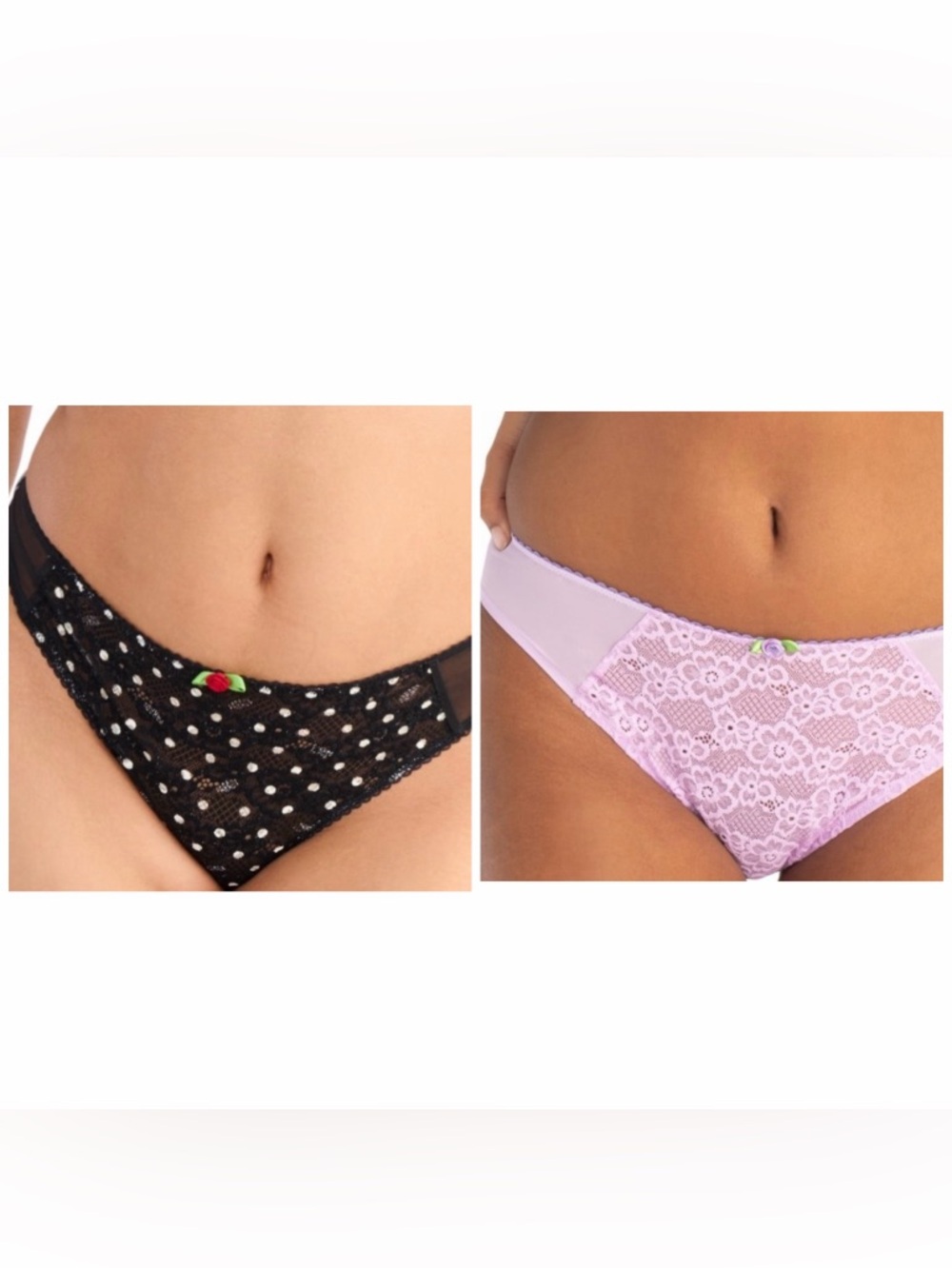 💜Parade Lace Thong Underwear, 2Pack, Size:XS